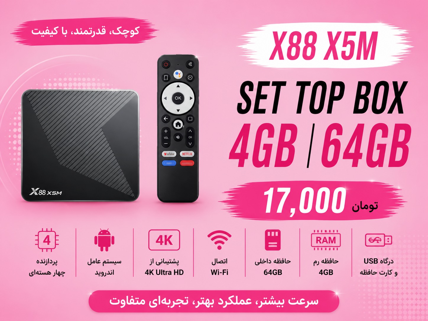 اندروید باکس x88 x5m
